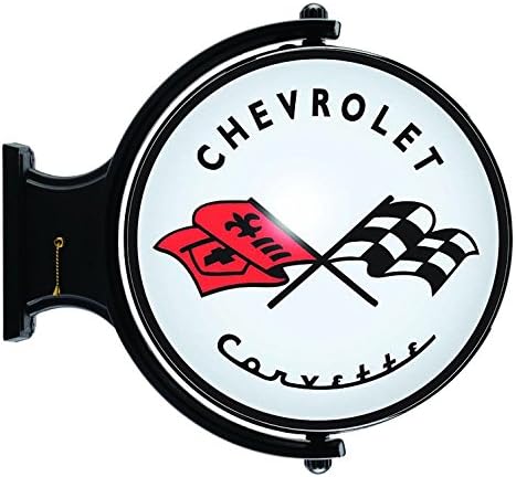 Liberty Classics 91495 Black/White/Red Corvette Revolving Wall Light
