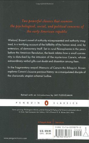 Wieland and Memoirs of Carwin the Biloquist (Penguin Classics) - //coolthings.us