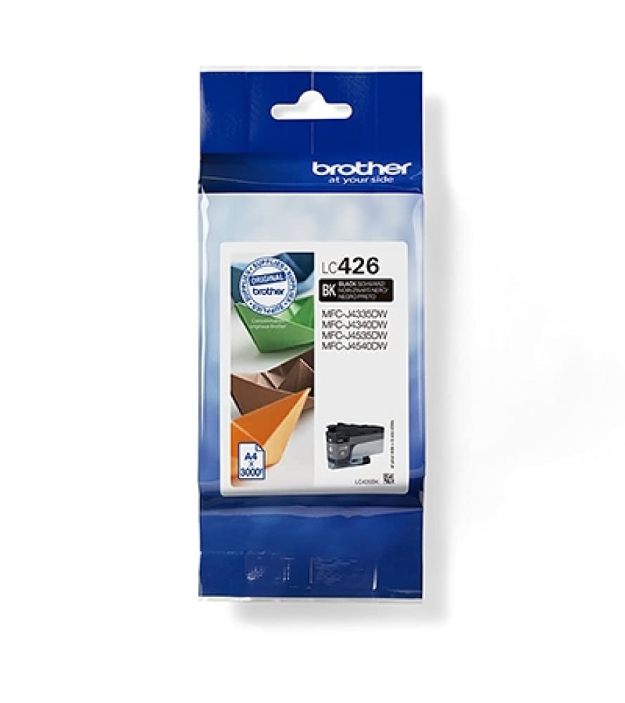 Brother LC-426BK Inkjet Cartridge, Black, Single Pack, Standard Yield, includes 1 x Inkjet Cartridge, Genuine Supplies
