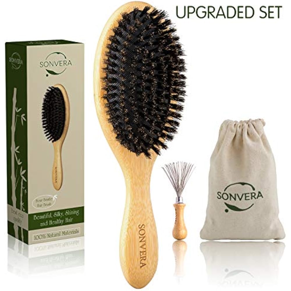 Boar Bristle Hair Brush Men Mens Brushes For Women Pure Boars Oval