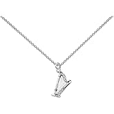 BNQL Harp Necklace Harp Gifts for Music Lovers Music Jewelry for Women Music Pendant Necklaces Musical Instrument Necklace Box