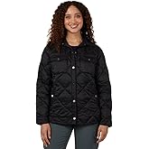 32 Degrees Heat Women’s Lightweight Poly-Fill Shirt Jacket – Quilted Snap-Front Shacket