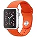 For Apple Watch Band,Goodidus Soft Silicone Fitness Replacement Sport Band for Apple Watch L Size(Orange 42MM)