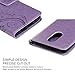 YOKIRIN Case for LG K8 Case, Flip Wallet Cover, Embossed Floral Butterfly ID&Credit Card Holder Folio Case for LG K8 2017, Purple