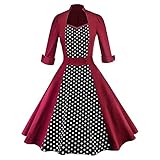 ANJUNIE Retro Rockabilly Swing Party Dress Women's