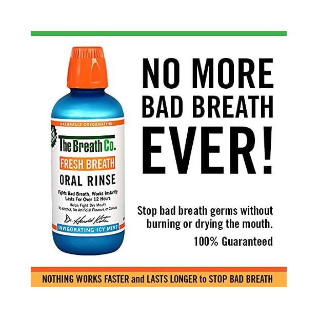 The Breath Co Fresh Breath Oral Rinse Icy Mint, 500 ml