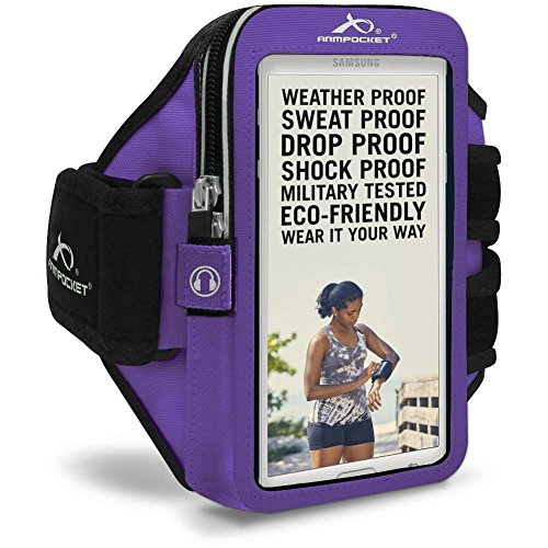 Armpocket Mega i-40 armband for iPhone 7/6s/6 Plus, Galaxy S8+, Note 5/4, Google Pixel XL or other phones and cases up to 6.5"