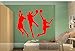Amaonm 31.5" x 53.1" Removable DIY Vinyl Three Basketball Players Slam Dunk Silhouette Wall Decals Spoting Basketball Duck Layup Sporter Wall Sticker Kids room Boys Bedroom Classroom (Red)
