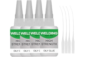 KRAJIYYA Jue-Fish Multifunctional Glue, Welding High-Strength Oily Glue, Universal Super Glue, Instant Bonding, Strong Adhesion, Repairs Last Long Time for Metal, Wood, Ceramics,Leather, Glass (clear4pc)