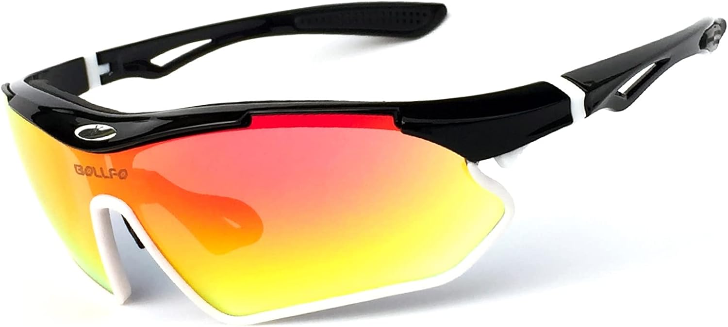 MUSELK Lunettes de Soleil Sport Polarisée, Lunettes de Cyclisme Homme Femme, Protection UV400, Pour Course à Pied, Pêche, Conduite, Golf, Ski