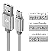 USB Type C Cable,USB C to USB A Charger(3-Pack, 3.3ft x 2,6.6ft)Nylon Braided Fast Charging Cord for samsung Galaxy Note 8 S9 S8 Plus,LG G5 G6 V20 V30,Google pixel 2 xl,Nexus 6P 5X,HTC 10 U11(Grey)