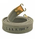 Ultimate Arms Gear British Lee Enfield Rifle OD Olive Drab Green WWI WWII Cotton Slings with Brass Fitings and Markings 