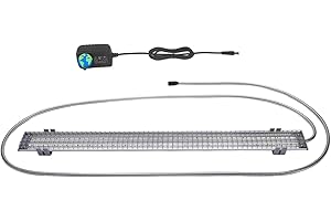 M&M CAGE COMPANY HappyBird Lighting Bird Cage Light with Chew Guard - Full Spectrum LED Pet Light - Simulates Natural Environment - Safe for Hookbill Birds – Easy to Install - (24" Long)