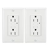 LEOD 15A 125V Self-Testing GFCI Outlet with Green