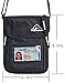 HOPSOOKEN Neck Pouch Travel Wallet RFID Blocking Passport Holder Hidden Wallet