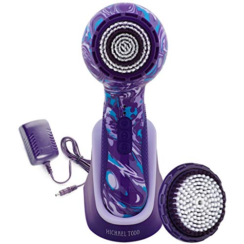 Michael Todd Soniclear Elite Antimicrobial Facial Cleansing Brush System, 6-Speed Sonic Powered Exfoliating Face Brush & Body Brush