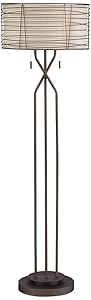 Marlowe Woven Bronze Metal Floor Lamp