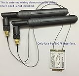 CHAOHANG: New 2 x 6dBi RP-SMA Dual Band 2.4GHz 5GHz + 2 x 35cm M.2(NGFF)Cable Antenna Mod Kit No Soldering use for NGFF Wireless Cards & M.2(NGFF) 3G/4G Cards