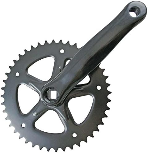 Varia Lasco Alloy Square Taper Track Bicycle Crank Set w/Chainguard - 3/32in (Black - 170 x 44T x 3/32in)