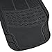 All Weather Tough Rubber Car Floor Mats Liners-Heavy Duty Trimmable Semi Custom Fit for Car Truck Van SUV (Black)