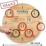 Elite Sportz Giant Games Indoor or Outdoor Ring Toss Game - 20 inch Hookey Giant Yard Games for Adults or Kids is an Easy Set Up. Simply Hang and Play This Beautifully Finished Game for Boys or Girls