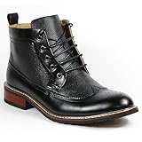 Ferro Aldo MFA-806278 Men's Black Lace up Wing Tip Perforated Dress Ankle Boot (9)
