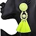 Misaky Fashion Tassel Chandeliers Drop Earrings (Yellow)