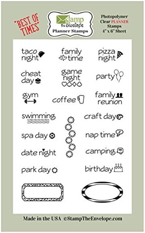 Best of Times Planner Clear Sheet Cling Stamp Set - works well with Erin Condren Life Planners and Happy Planners