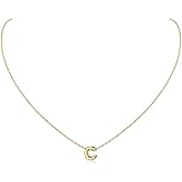 ChicSilver 925 Sterling Silver Initial Necklace for Women Dainty Letter Jewelry Personalized Gift