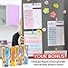 Treats&Smiles Heavy Duty Magnetic Hooks, 6 Strong Rare Earth Neodymium Magnets for Hanging Indoor and Outdoor Use. Bonus - 4 Unique Magnetic Clips