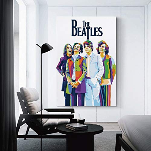 XYDQ Poster décoratif sur toile The Beatles Band – Décoration murale pour salon, chambre à coucher – 60 x 90 cm - Les Beatles, Paul McCartney, John Lennon, RIngo Starr, George Harrison XYDQ Poster décoratif sur toile The Beatles Band - Décoration murale pour salon, chambre à coucher - 60 x 90 cm – Image 4
