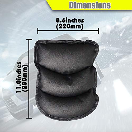 GAMPRO Luxury PU Soft Leather Car Center Console Cushion(11x 8.6 inches) Vehicle Seat Cushions Armrest Pillow Pad for Car Motor Auto Vehicle, Raises Your Center Console.(Black) - Thumbnail 2