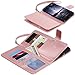 ZTE Zmax Pro Case, ZTE Carry Z981 Case, ZTE Zmax Pro Wallet Case, BENTOBEN Glitter Sparkly Faux Leather Flip Credit Card Slots Cash Holder Protective Case for ZTE Zmax Pro / ZTE Carry Z981, Rose Gold