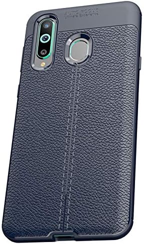 Xigua Samsung Galaxy A8S Case, Ultra Light Shock Proof Rugged Carbon Fiber Slim Protective Cover Carbon Fiber Case for Samsung Galaxy A8S Protective Shell (Blue)