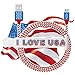 Micro USB Cable CSHope 3 Pack US Flag Design 5ft /1.5M Nylon Braided Reversible Micro USB Fast Charge and Data Sync Cable for Android, Samsung, HTC, Nokia, Sony and More - Flag Design Color