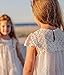 Topmaker Off White Lace Flower Girl Dress