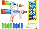 USA Toyz Astroshot Gemini Shooting Games - Foam Ball Popper Guns and Shooting Targets, Toy Guns for Kids 2pk with 24 Foam Balls