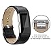 POY Replacement Bands Compatible for Fitbit Charge 2, Genuine Leather Wristbands