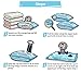 HomeIdeas Premium Jumbo Vacuum Storage Bags, Double-Zip Seal and Turbo Valve for 70% More Compression! Plastic Space Saver Bags, Free Hand-Pump for Travel! 6 Pack (Jumbo - 40x30 Inches)