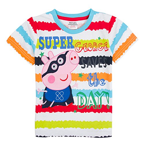 18M/6Y TUNIC TOP PEPPA PIG T-SHIRT WITH EMBROIDERY BOY SHORT SLEEVE