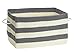 mDesign Knit Closet Storage Organizer Bin for Clothing, Towels, Handbags, Blankets, Linens - Gray/Ivory