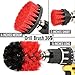 DRILL BRUSH 360 Original Attachments 3 Pack kit - Cleaner Scrubbing Brushes for Bathroom Surface, Grout, Tub,Tile, Shower, Kitchen, Auto, Fiberglass,Boat,RV (red)