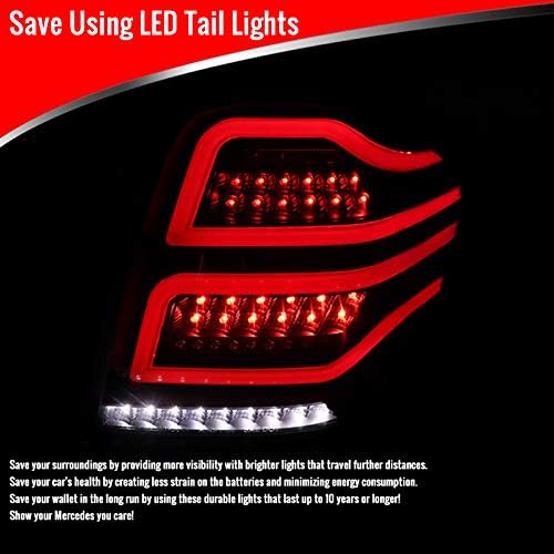 For 0611 Mercedes Benz W164 MLClass Red Full LED Bar Tail Lights