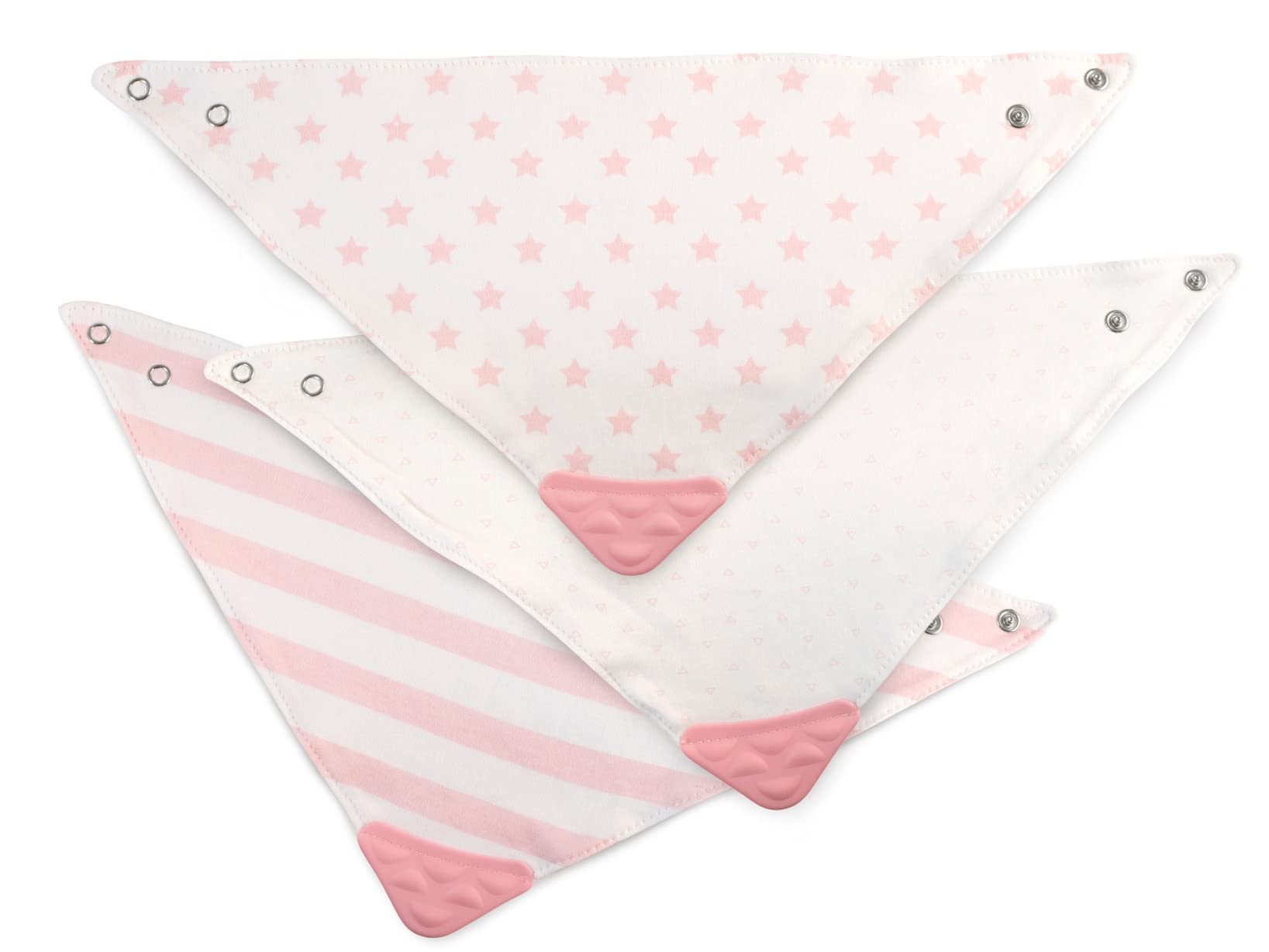 Lulabi Girl Set of 3 Bandana Bibs in Cotton