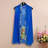 E-Papaya® Women's Solid/Printed Sleeveless Chiffon Cardigan Cover-up Scarf Wrap