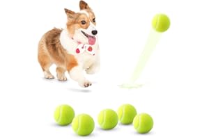 MEKAPLE 6 Pack Mini Tennis Balls for Pet Playing Fecth, 2 inch Dogs Training Tennis Balls for Small Size Dogs, Interactive Dog Playing Balls Fits 2 inch Dog Ball Launchers…