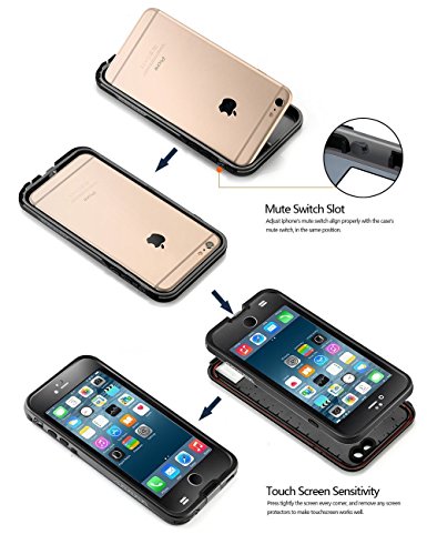 iPhone-66s-Waterproof-CaseFITFORT-Waterproof-Shockproof-Dirtproof-Snowproof-Full-Sealed-Case-or-Cover-for-iPhone-6s647-inchBlack iPhone-66s-Waterproof-CaseFITFORT-Waterproof-Shockproof-Dirtproof-Snowproof-Full-Sealed-Case-or-Cover-for-iPhone-6s647-inchBlack