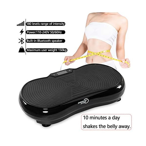 Display4top-Ultra-Slim-Vibration-Plate-Exercise-Machine5-Programs-180-LevelsFull-Whole-Body-Vibration-Machine-for-Home-Fitness-Weight-LossWith-Bluetooth-SpeakersMaxloading-150kgs display4top Ultra Slim Vibration Plate Exercise Machine,5 Programs + 180 Levels,Full Whole Body Vibration Machine for…