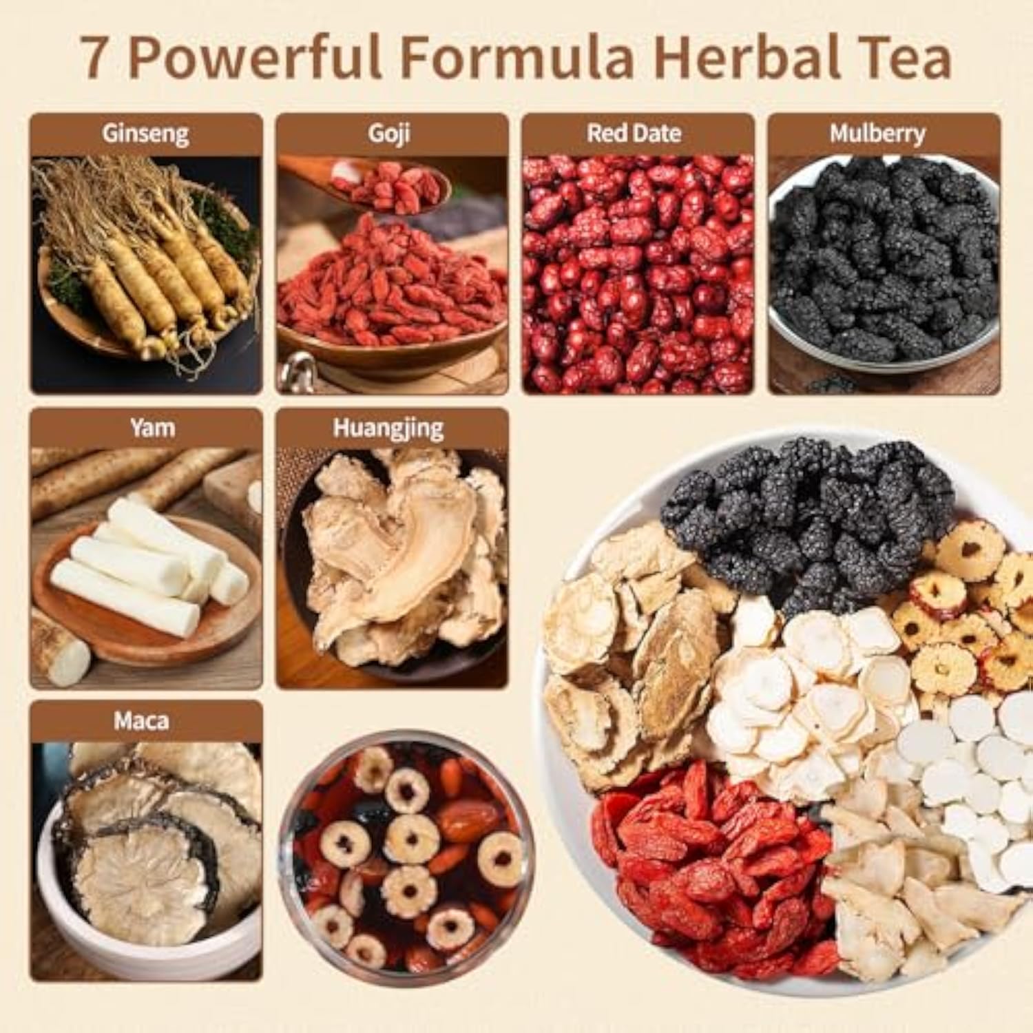 人参六宝养生茶包 (调理清润养护代用茶饮) 50%OFF