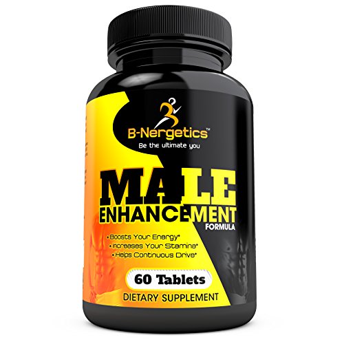 Male Enhancement Supplement - Natural Testosterone Booster Formula with Maca, Tribulus, L-Arginine, Tongkat Ali, Ginseng, Zinc, by B-Nergetics - 60 Tablets